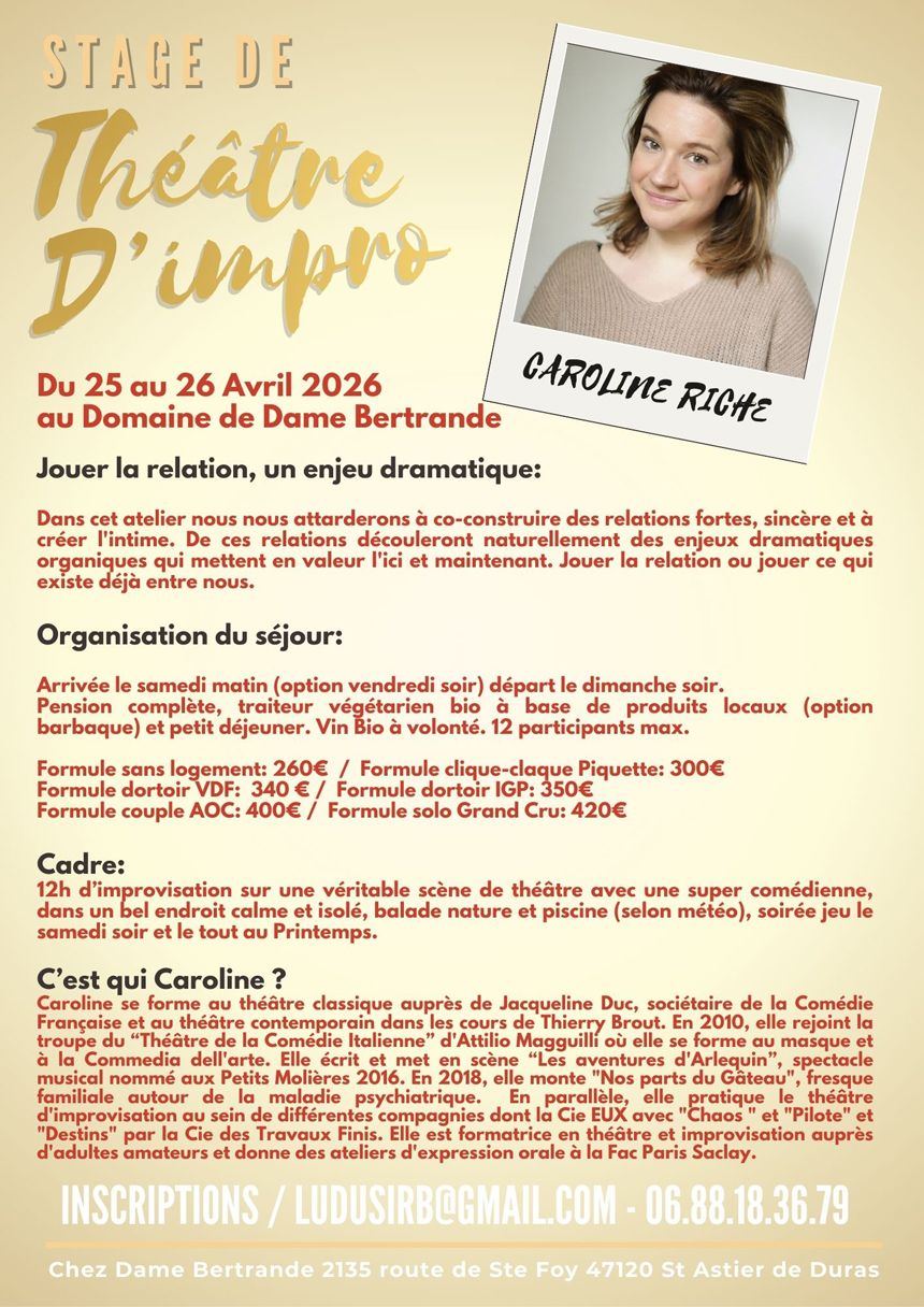 Stages de Théâtre d'Improvisation 